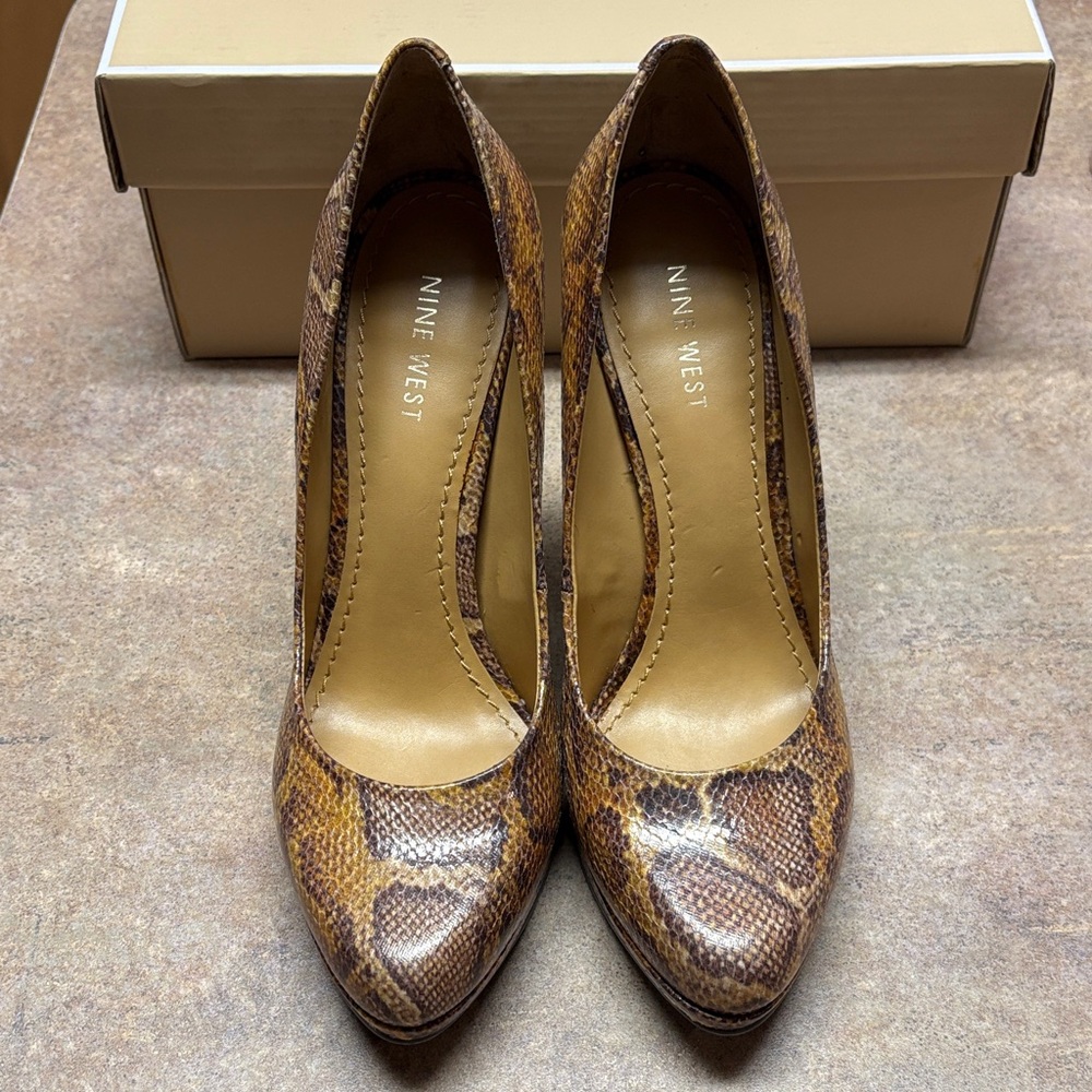 Nine West Snakeskin Pattern Heels